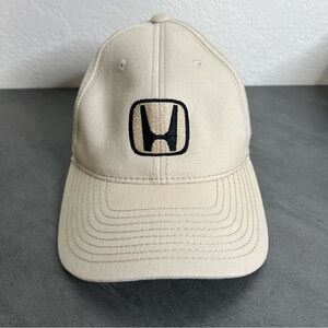 Honda Adjustable Strap Back Cap Hat Beige Michael Morris Brand Embroidered‎ Logo